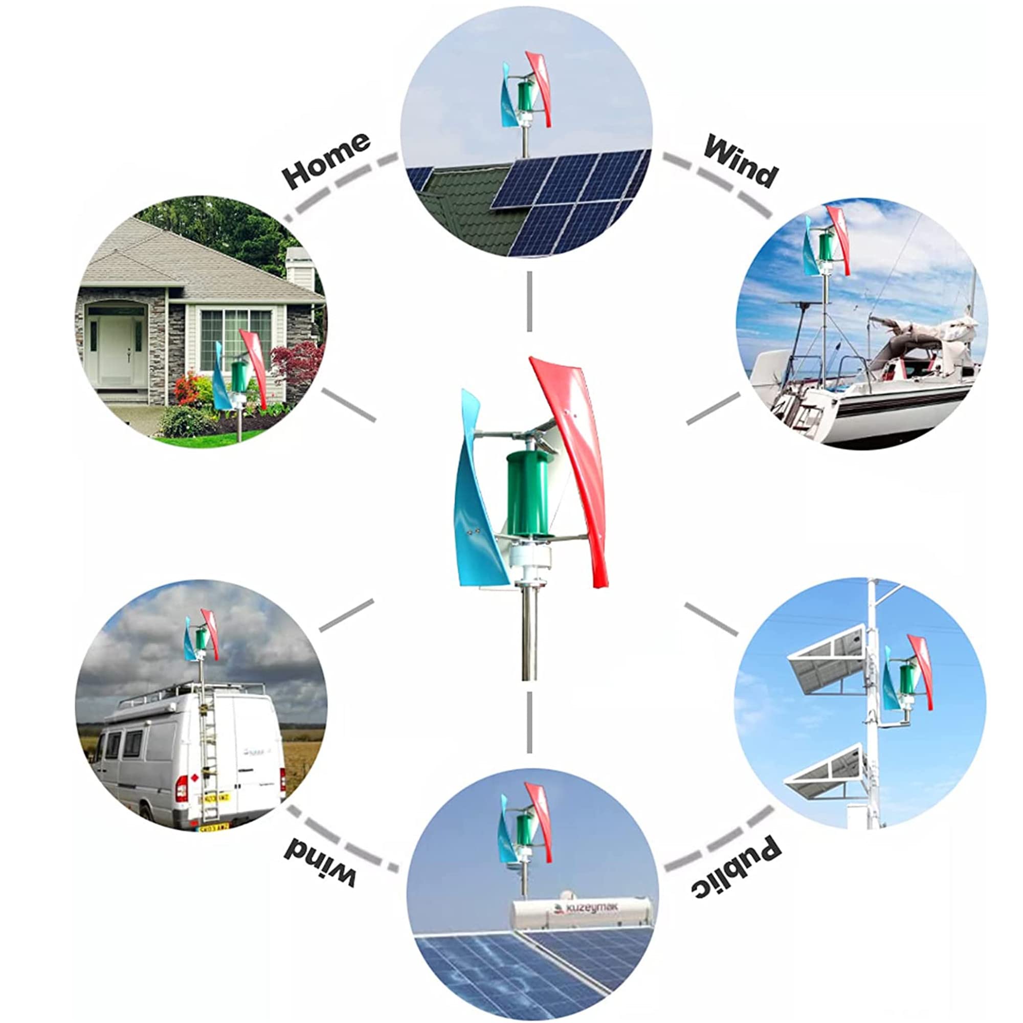 Generator turbiny wiatrowej z kontrolerem ładowania MPPT, 1000 W, wyjście 12 V/24 V/48 V AC, zestaw zasilania osi pionowej do systemów hybrydowych Off Grid