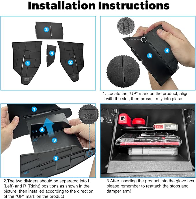 Organizador para guantera resistente miniatura 7