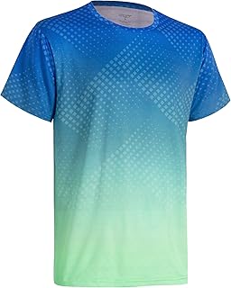 QDEupup Mens Workout T-Shirts Quick Dry Moisture Wicking Athletic Performance Shirts Short Sleeve Gym Running Tennis Tee Tops