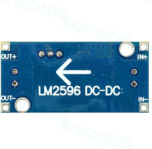 Miniatura 4 de WWZMDiB LM2596 Convertidor de CC a CC Buck Indicador LED ajustable con disipador de calor 3.2-40V a 1.25-35V Fuente de alimentación Módulo reductor