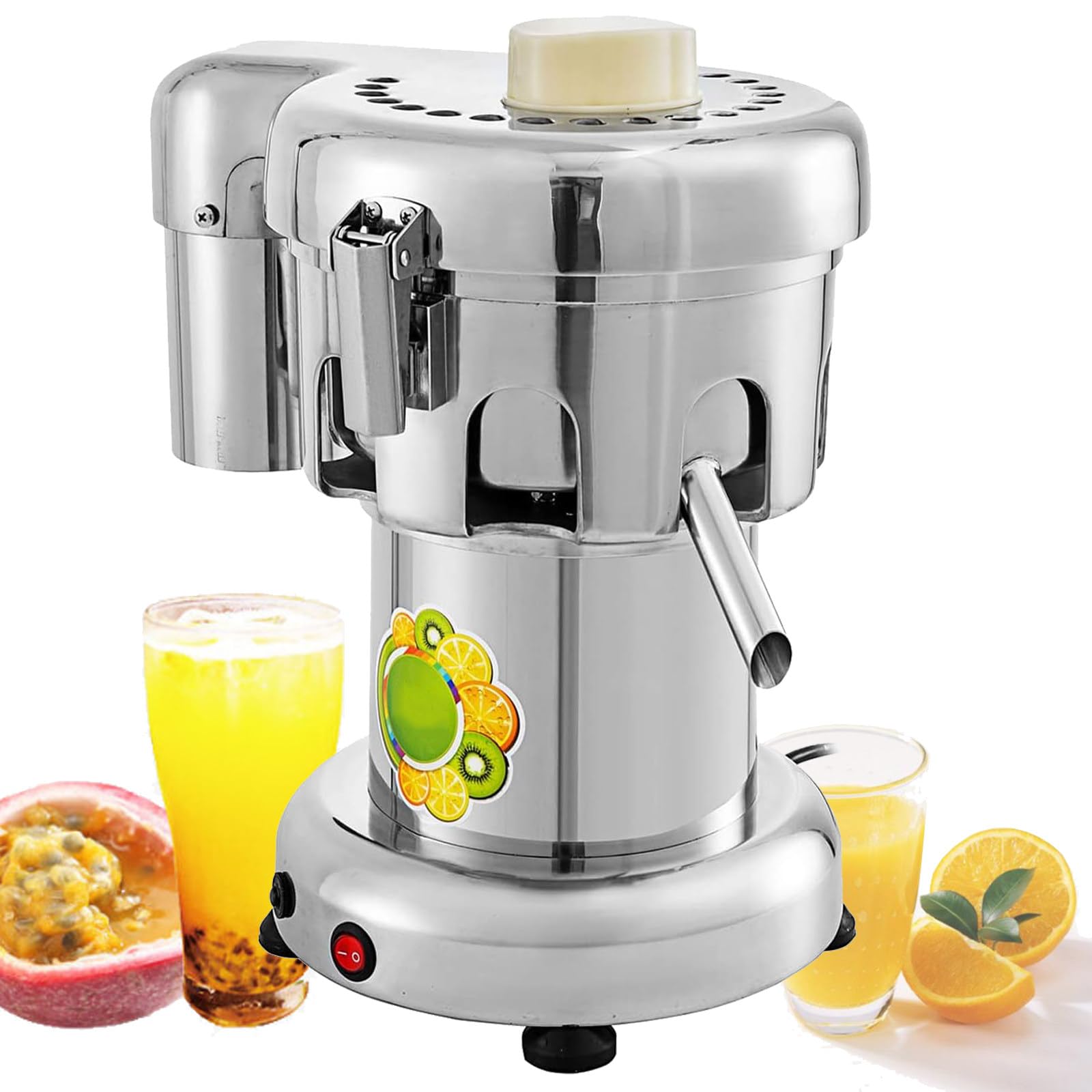 MYUYEE Centrifugal Juicer with 80 MM Wide Mouth Food Chute, 550W Cold Press Juicer,Commercial Juicer Extractor Machine with Automatic Slag Outlet for High Nutrient Fruits Vegetable (A)