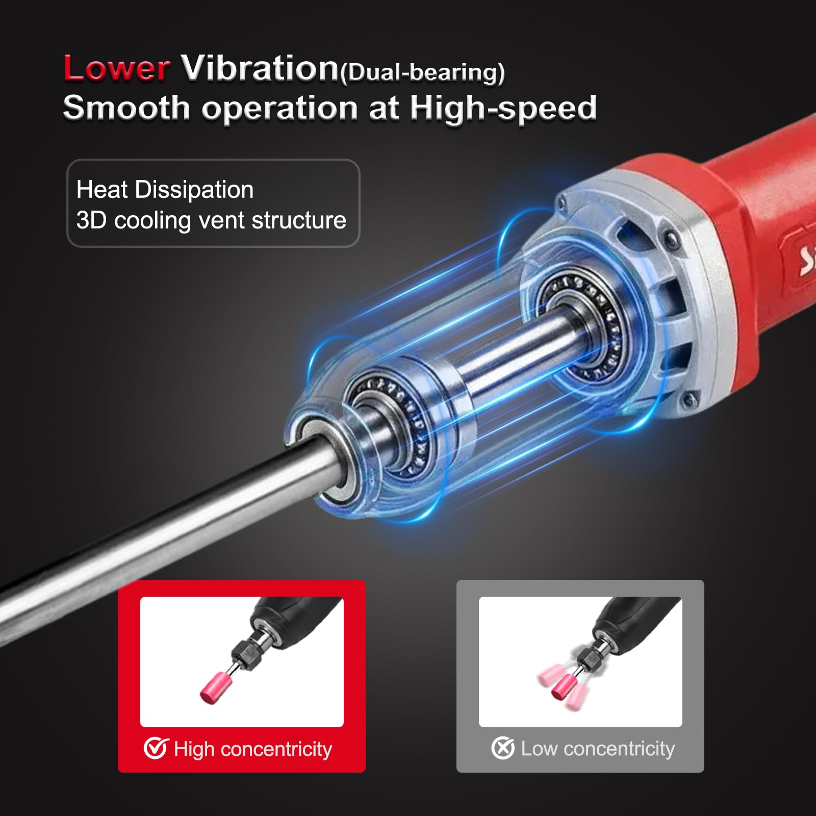 SENCAN Die Grinder - 6" Long, Variable Speed -4 SENCAN Die Grinder - 6" Long, Variable Speed -4