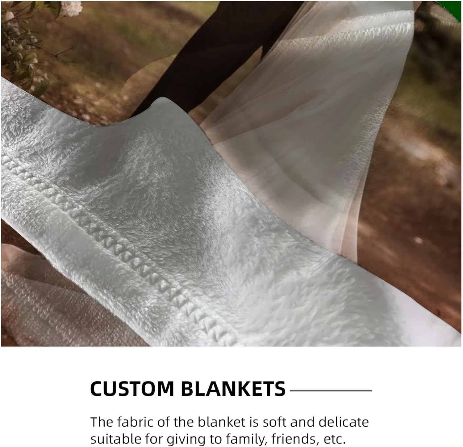 Ship Next Day-Custom Photo Blankets with Text Personalized Picture, Flannel Throw Blanket Gift Customized Mothers Day Birthday for Mom Grandmother Wife-Printed in USA (1 Photo only) - Image 5