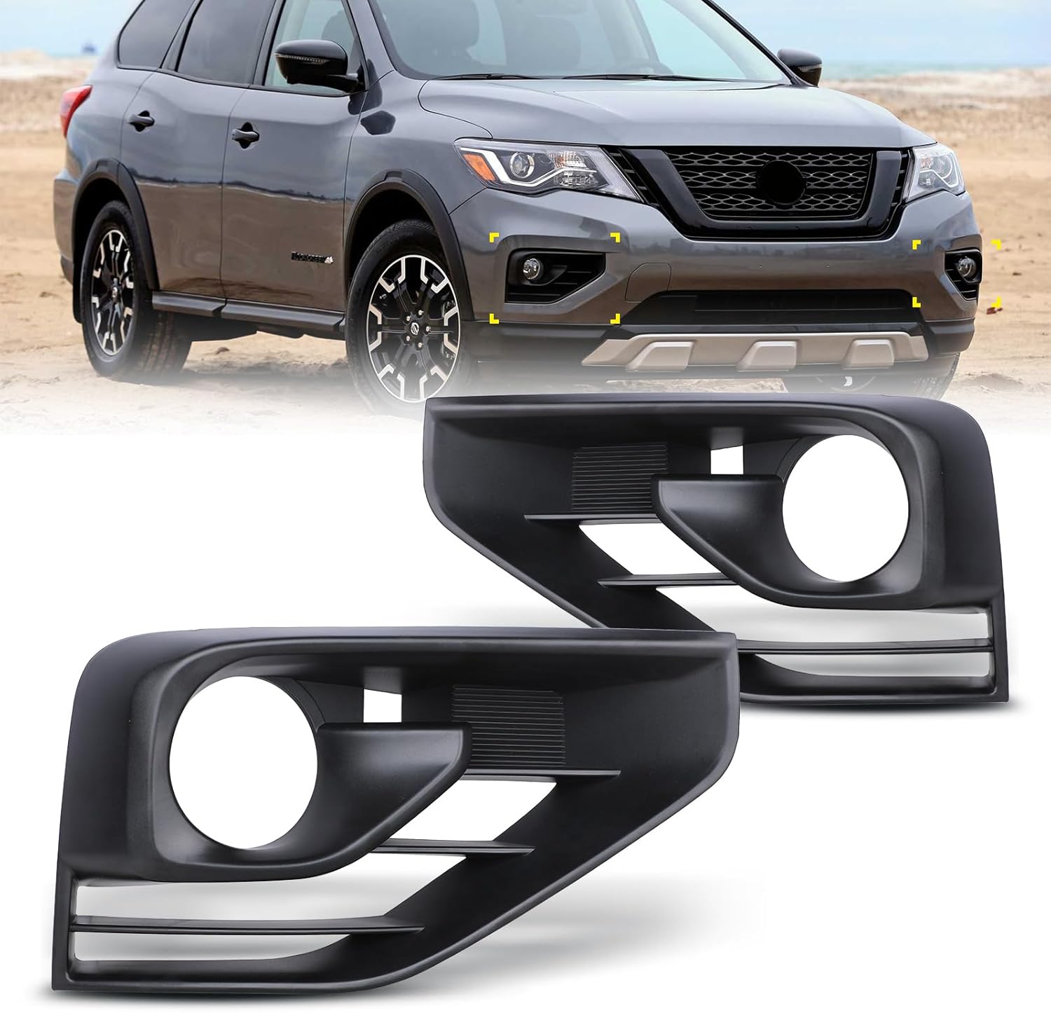 AUTOWIKI Fog Lights Assembly For 2017-2020 Nissan Pathfinder With Clear Lens 2PCS OEM Fog Lamps Replacement