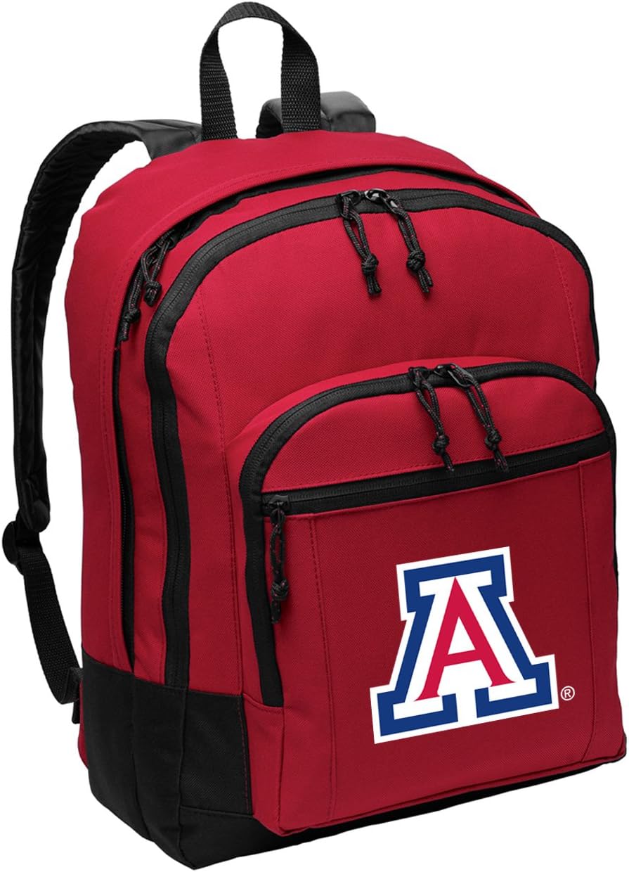 Broad Bay University of Arizona Backpack - MEDIUM CLASSIC Style - With Laptop Sleeve - Official UA Wildcats Bag