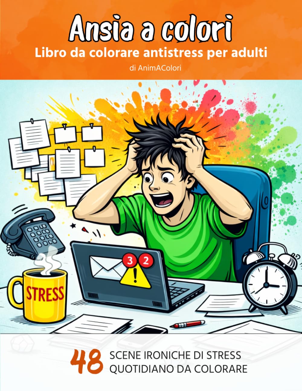 Ansia a colori: Libro da colorare antistress per adulti