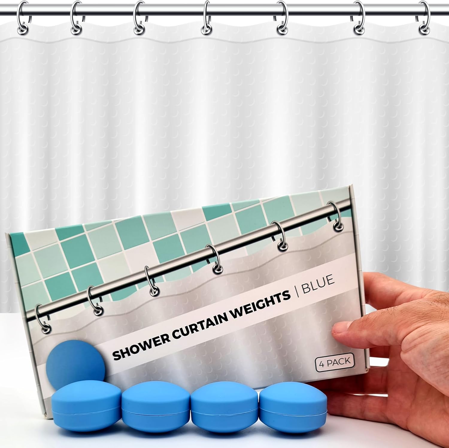 Powerful AntiBillowing Shower Curtain Weights for