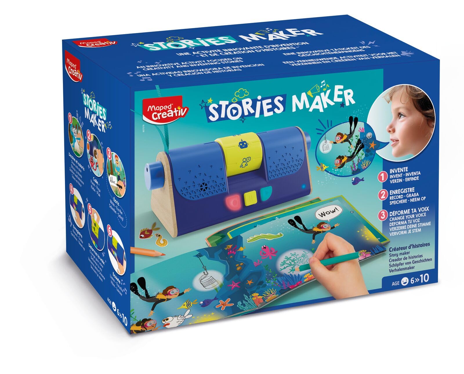 Maped Creativ Stories Maker – Complete Kit For Drawing, Inventing And Recording Stories – With Voice Changer And 200 Stickers – Creative Activity, From 6 Years Old - View #6