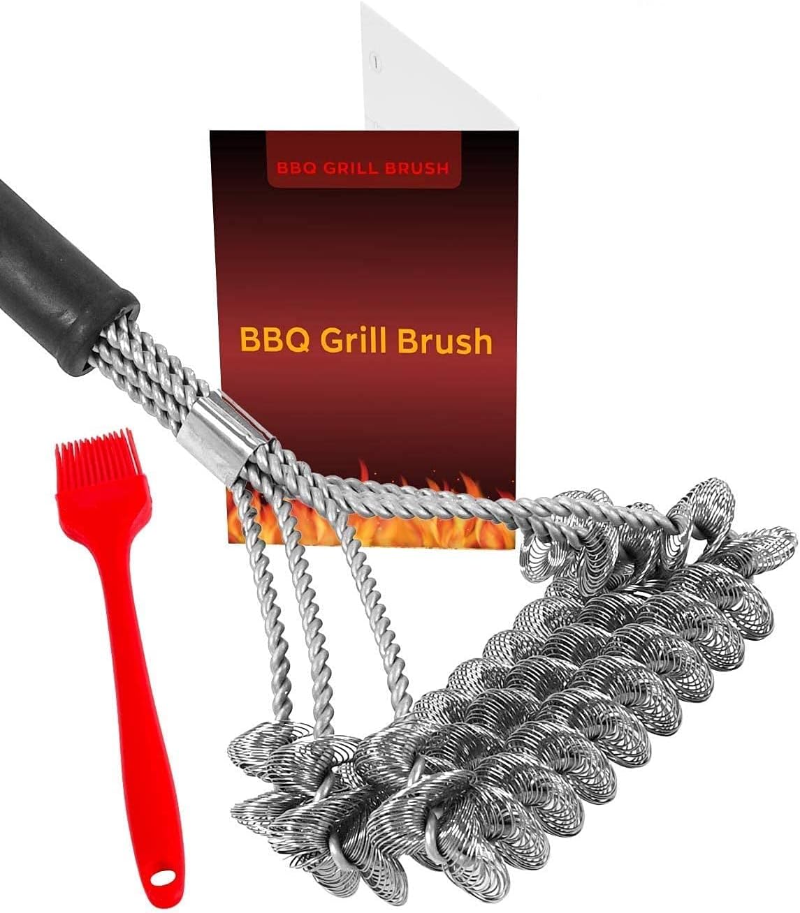 Bristle Free Barbecue Grill Brush Stainless Steel BBQ