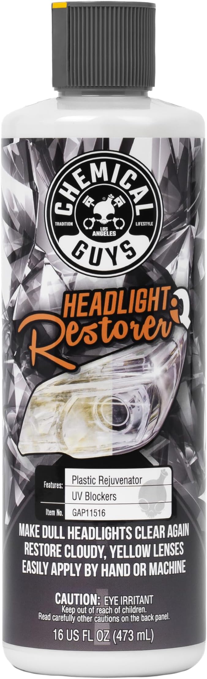 Headlight Restore and Protect - Cleans, Restores Clarity, and Protects Headlights from Future Fading, Safe for Trucks, SUVs, Motorcycles, RVs & More - 16 oz
