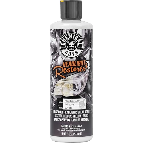 Chemical Guys Headlight Restore and Protect - Cleans, Restores Clarity, and Protects Headlights from Future Fading, Safe for Trucks, SUVs, Motorcycles, RVs & More - 16 oz