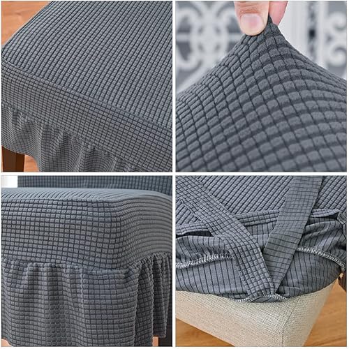 Miniatura 3 de DECHOUS Funda para silla de comedor, fundas extraíbles y lavables para sillas de cocina, para el hogar, cocina, restaurante, muebles de niños, color