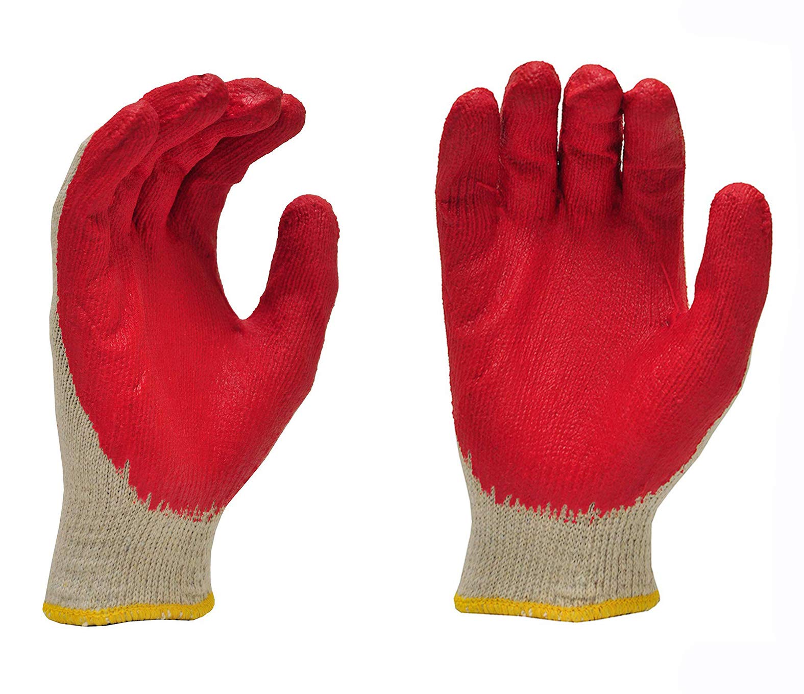 CBC CrownPREMIUM Non-Slip Multi-Purpose Red, Blue Latex Rubber Palm Coated Work Safety Gloves Garden Gloves