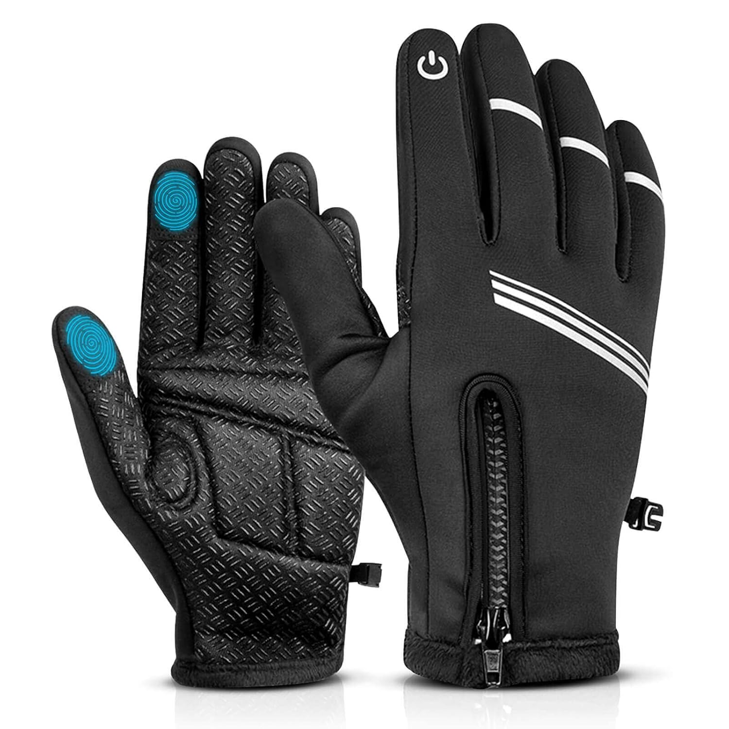 Hikenture Winter Cycling Gloves for Men and Women - Thermal Full Finger Bike Gloves - Touch Screen Windproof