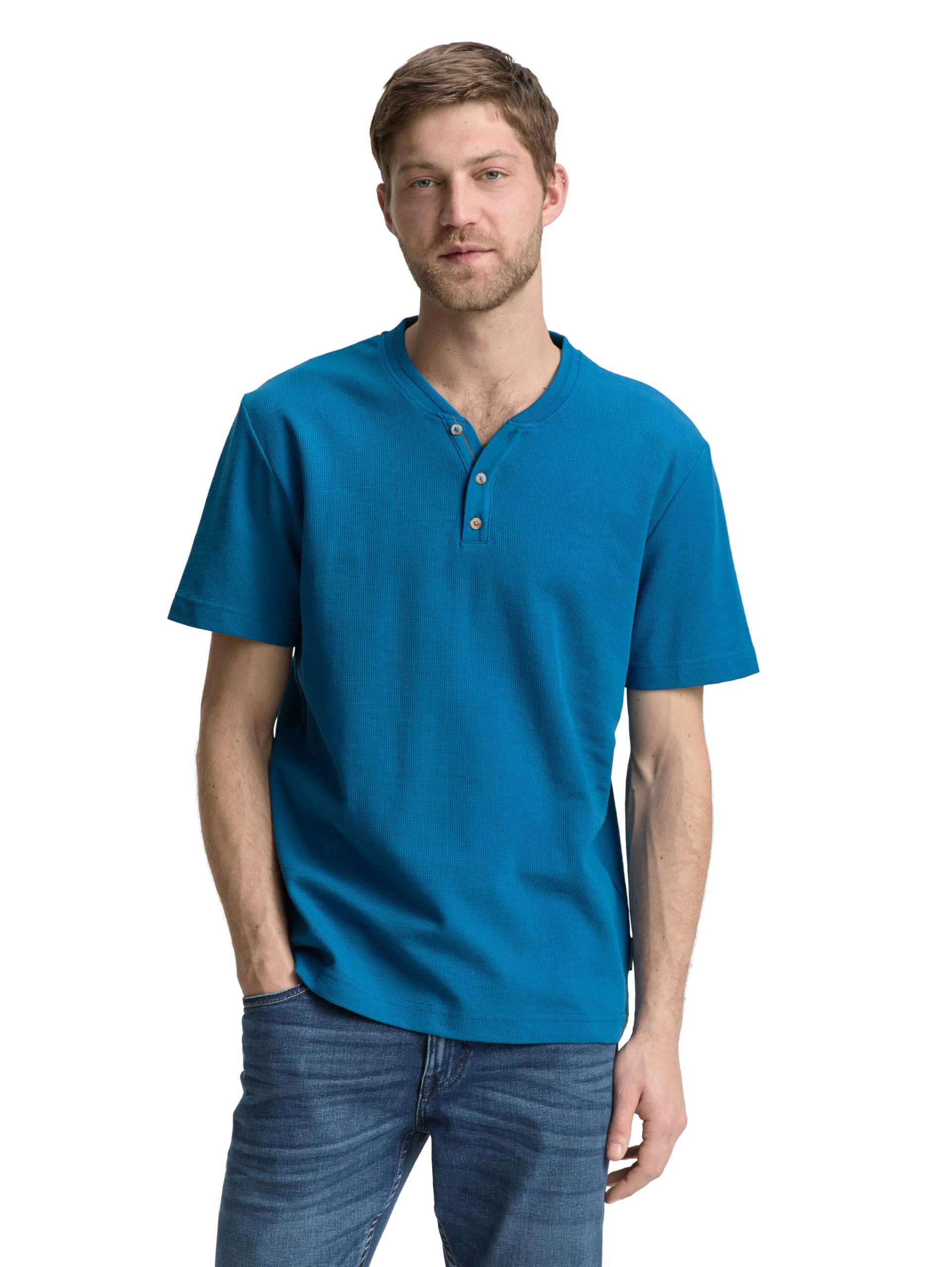 TOM TAILOR Men's T-Shirt, 28857 - Blue Petrol, XS