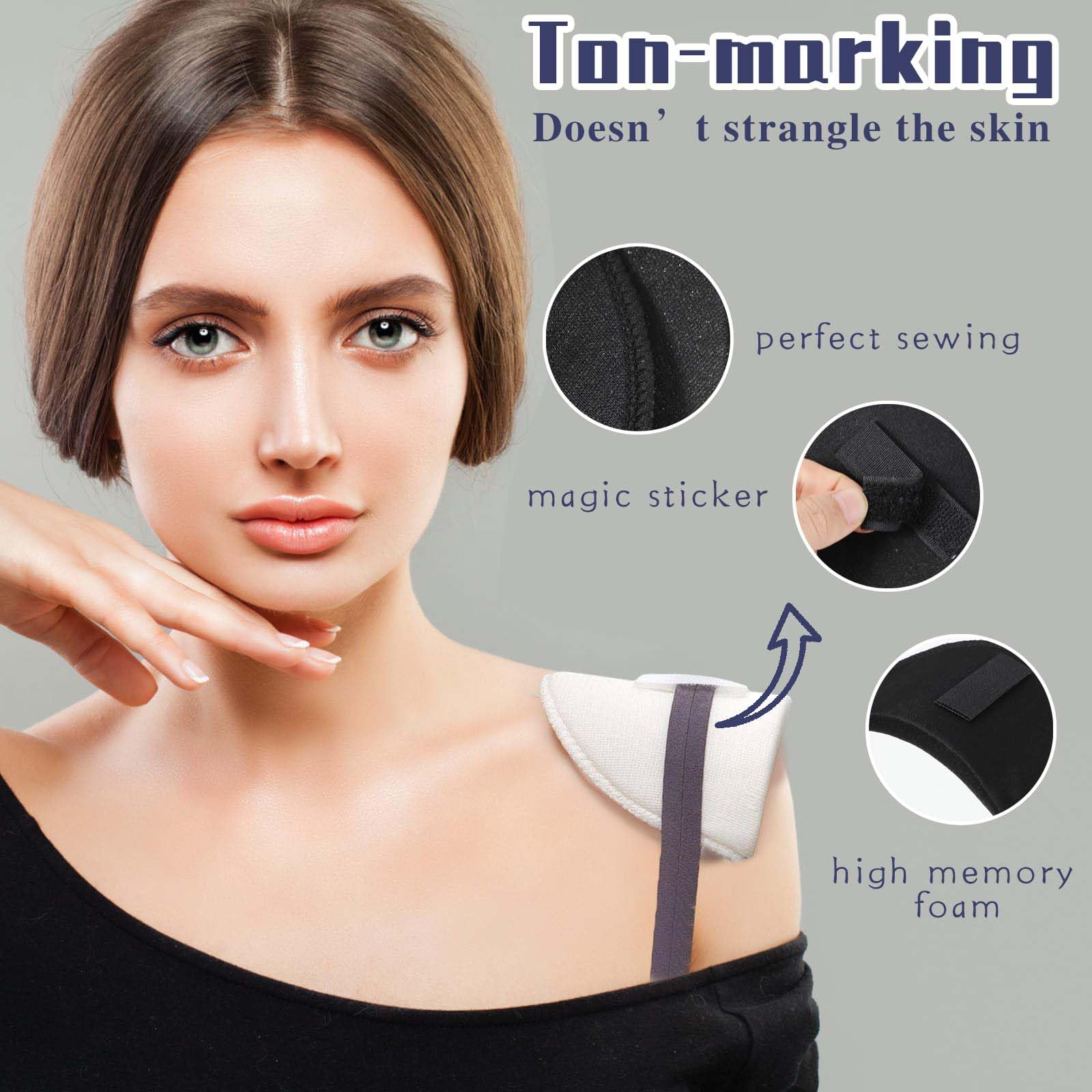 2 Paia Di Spalline Imbottite - In Spugna, Rimovibili, Per Abiti, Blazer E Maglieria, Migliorano La Silhouette - Foto 3