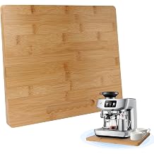 Bamboo Sliding Appliance Tray,Coffee Maker Slider Tray with Rubber Wheels, Countertop Pull Out Organizer for Coffee Machines,Air Fryers and Other Natural, Medium-Wide13W x 10.5L