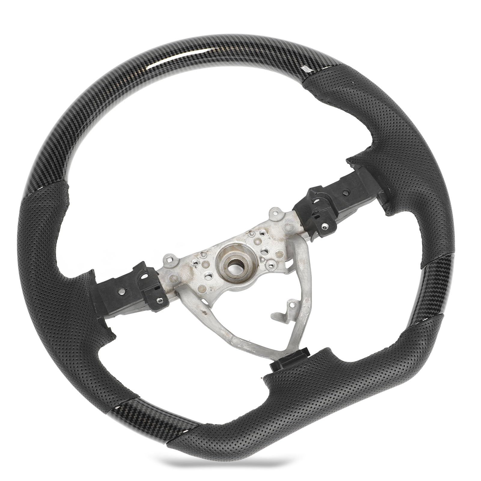 Cryfokt Wytrzymała Kierownica z funkcją Hydropoślizgu o Ergonomicznej Konstrukcji do FJ Cruiser 2007-2017, Błyszcząca Powierzchnia, Lepszy Chwyt dla Bezpieczniejszej Jazdy (Wygląd włókna węglowego)