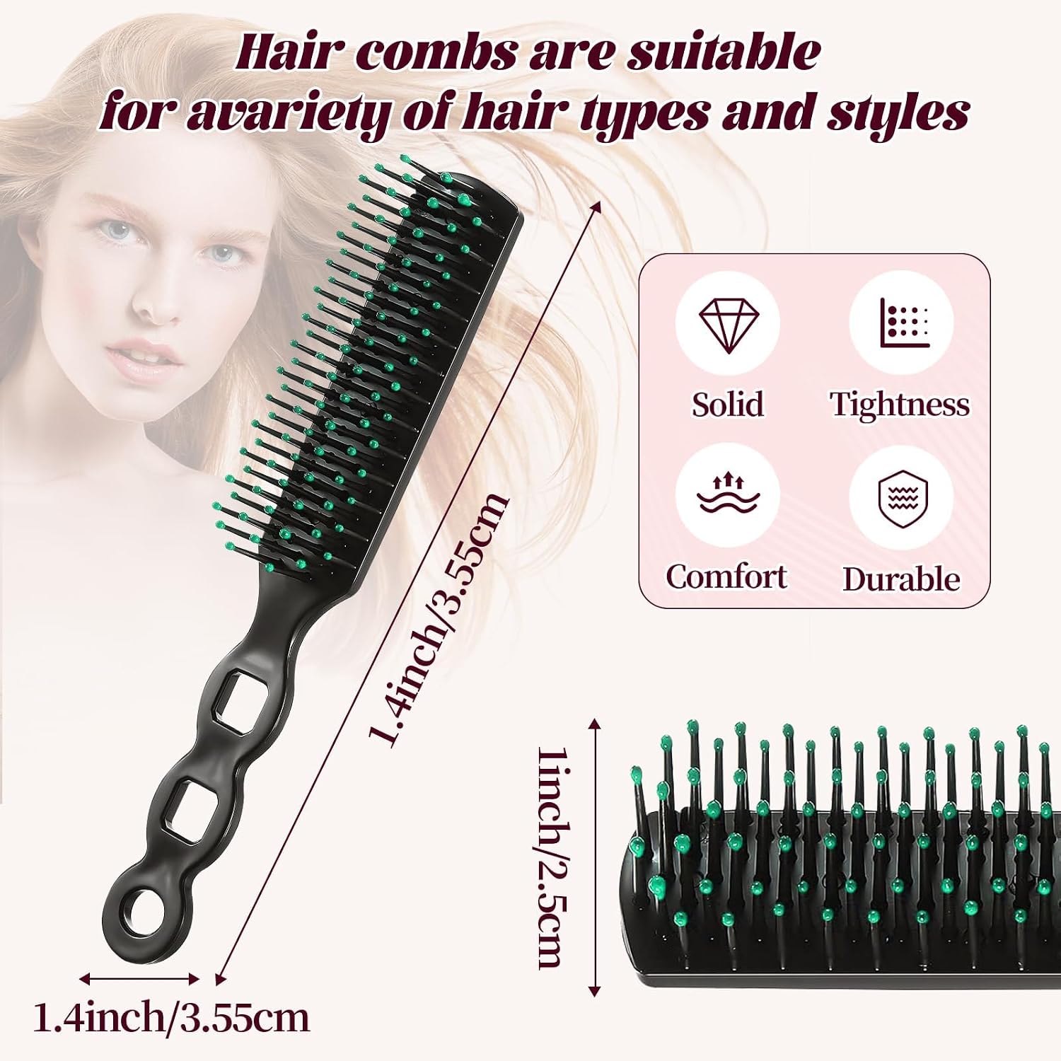 80 Pcs Hair Brushes for Homeless Individually Wrapped for Curly Hair, Women Kids Hotel Homeless Nursing Charity(Blue, 80 PCS)