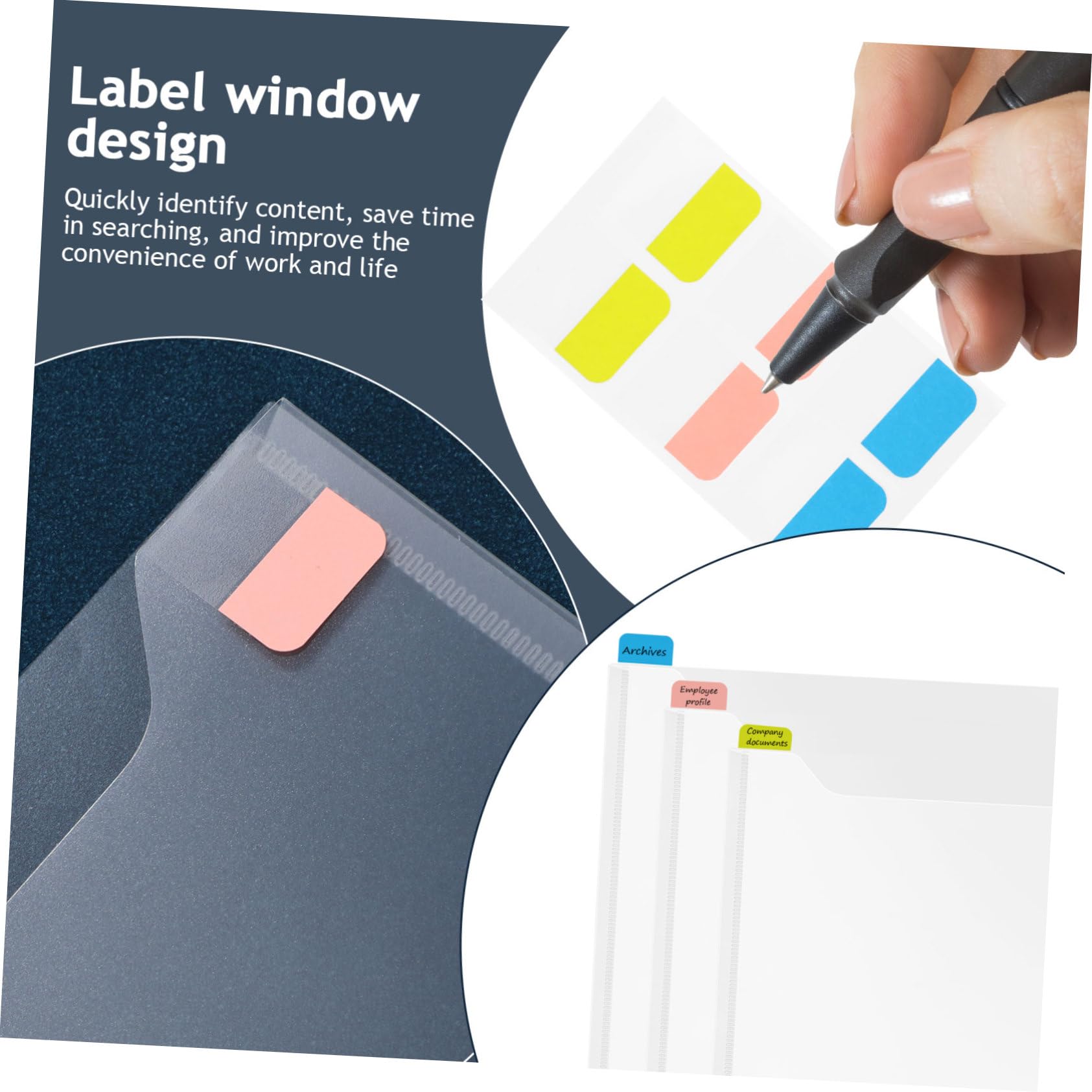 36 transparente Dokumentenmappen – transparente Dokumententaschen für einfache Aufbewahrung – ideal für Zuhause, Schule, Büro und effiziente Papierverwaltung