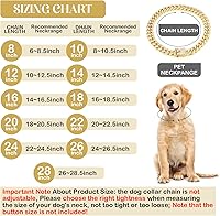 Vista 2 de Tallew Collar de cadena dorada para perro, collar de cadena de metal con hebilla segura, collar de estilo cubano para mascotas, accesorios