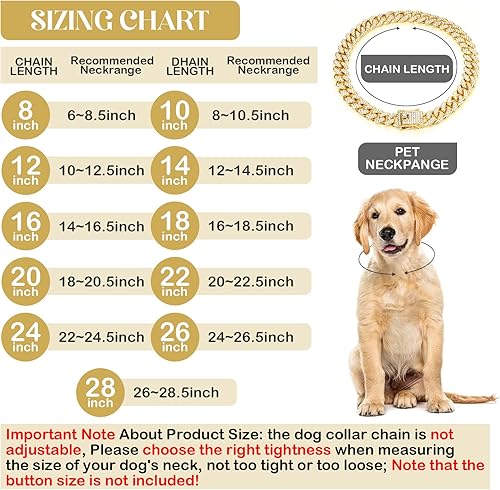 Miniatura 9 de Collar de cadena para perro con diamantes para caminar con diseño de hebilla segura, collar de mascotas, accesorios de joyería para perros pequeños,