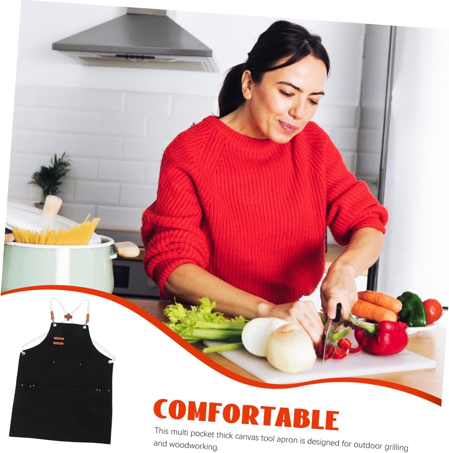 Multi-pocket Heavy Duty Canvas Apron for Men Work Apron for Bbq Woodworking and Outdoor Tasks Tool Organizer