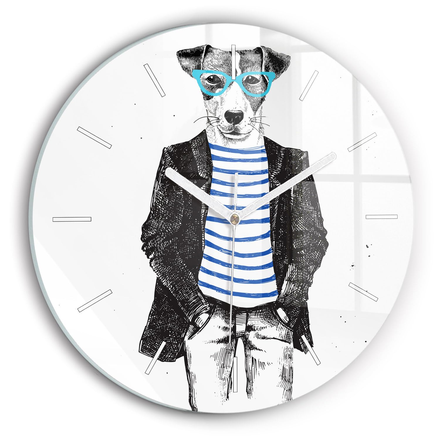 Horloge en verre style élégant mécanisme silencieux 30cm