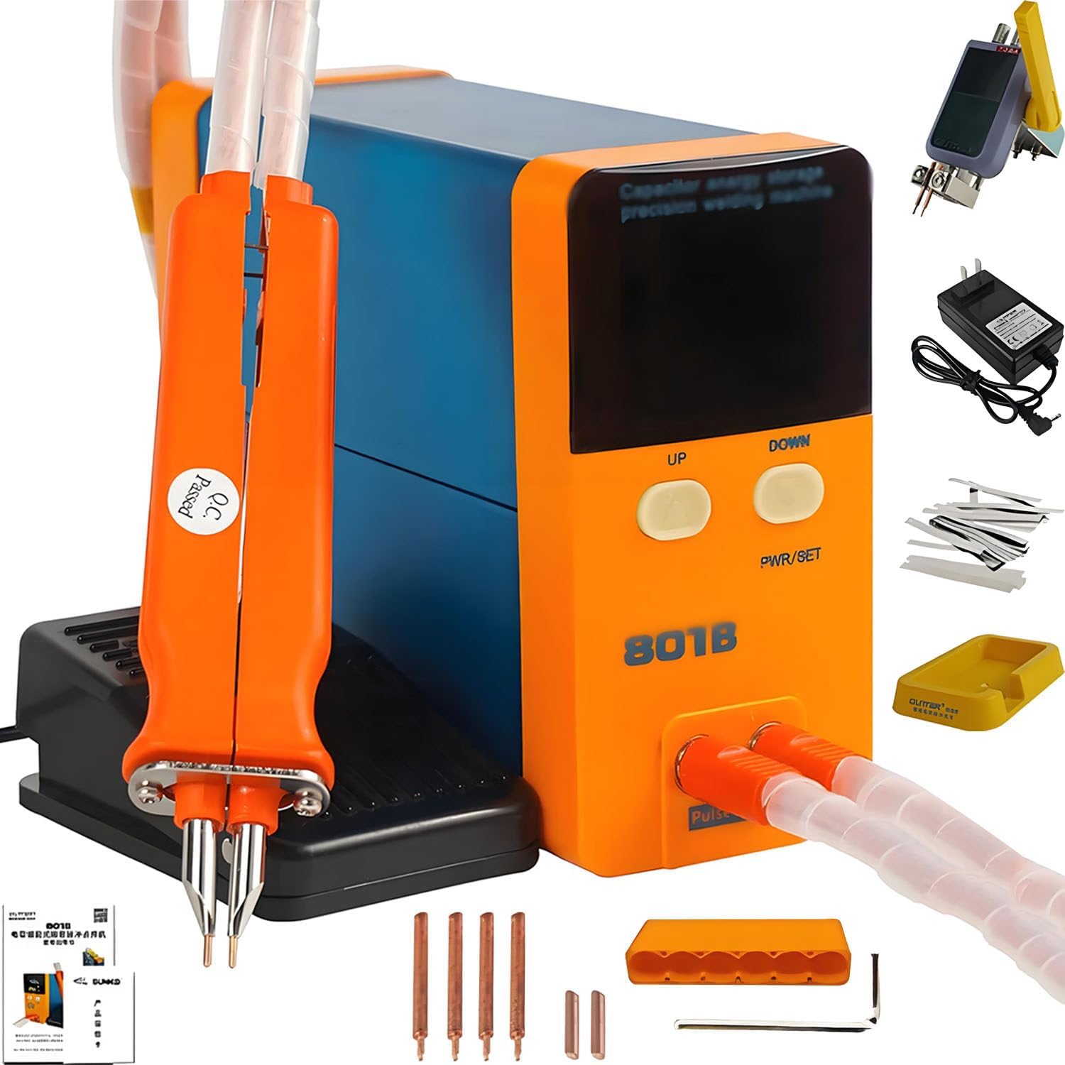 11.6KW Pulse Spot Welding Machine 801B Battery Welding Machine Portable Spot Welding Equipment for Lithium Battery Pack Building