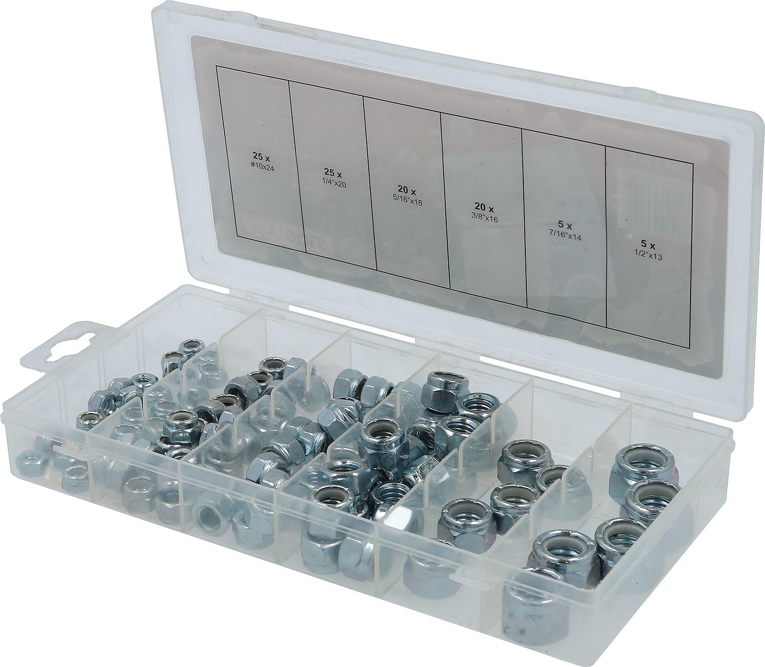 KS Tools 970.0480 Sortiment Muttern, selbstsichernd, UNC, 100-tlg.