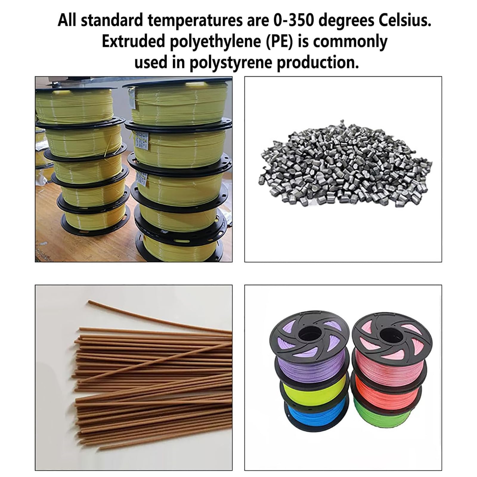 Desktop stampante 3D estrusore filamento Maker con display digitale, uscita 500-1000g/h, temperatura massima 350°C per produzione di pellet di plastica su piccola scala