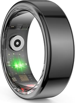 Smart Ring Fitness Tracker Health Rings Heart Rate Monitor Sleep Ring Blood Oxygen Pedometer Calories Step Counter Waterproof Fitness Ring for Men Women