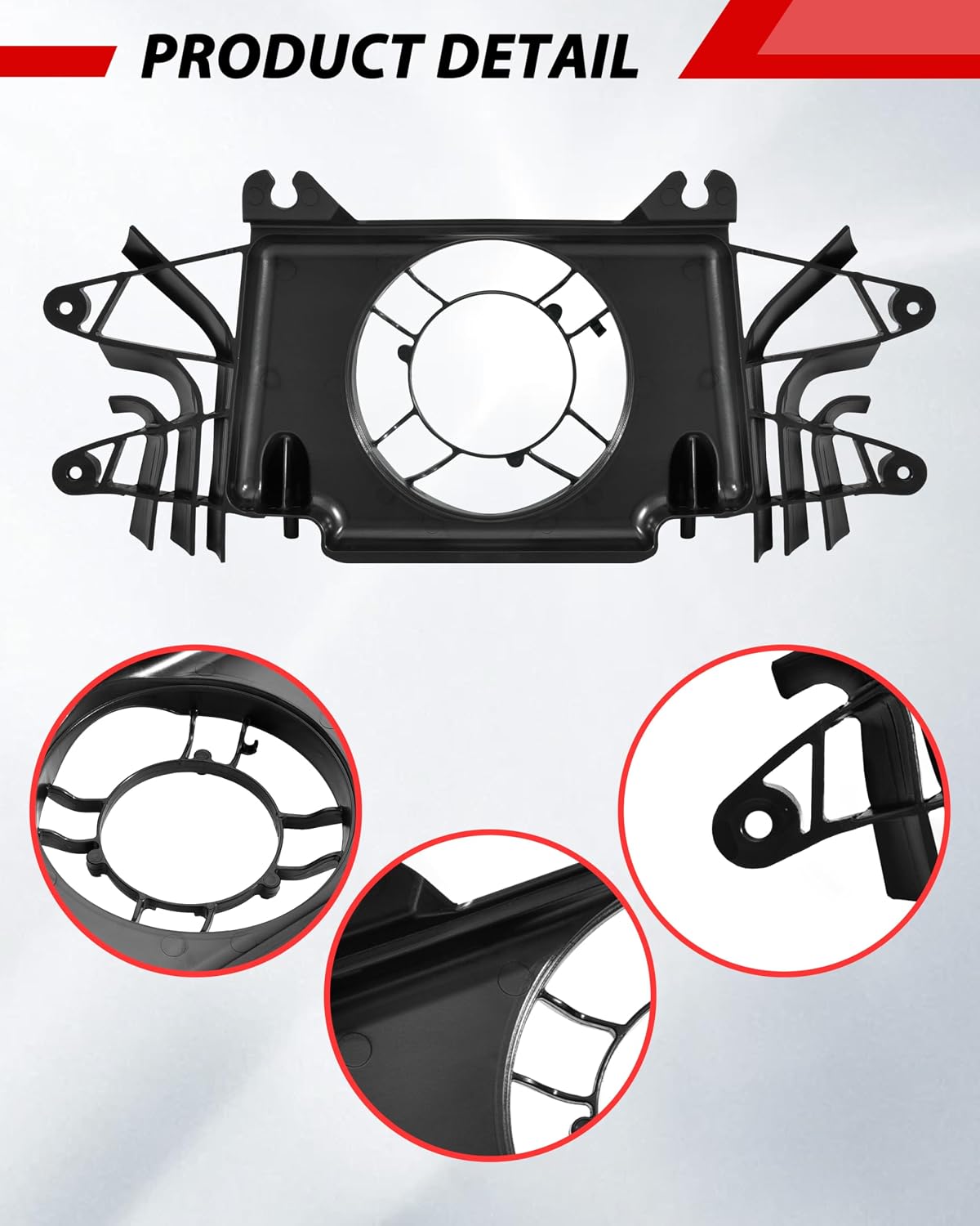 Cooling Radiator Fan Shroud for Can-Am Ryker, Fan Bracket Ventilator Outer Cover Cooler Mount Bracket for Can Am Ryker 600 900 Sport Rally Edition All Models Accessories, Replace #709200719