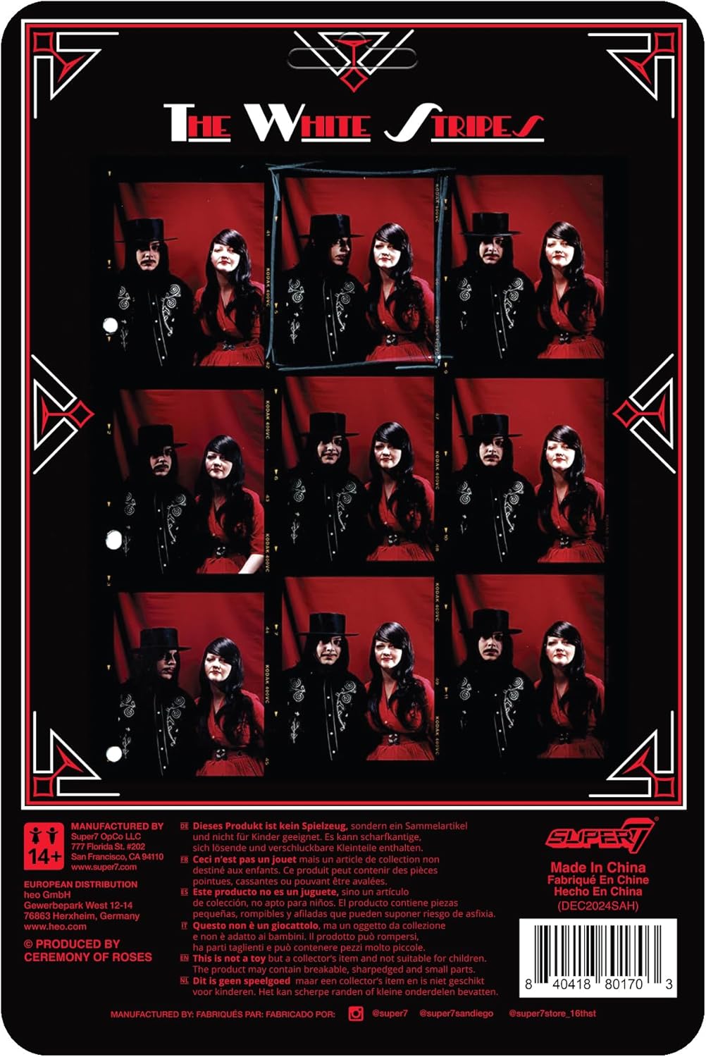 Super7 Reaction Figure The White Stripes Get Behind Me Satan - (2 Pack) 3.75" The White Stripes Action Figure with Accessories - Indie Rock Collectibles and Retro Toys