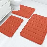Vista 27 de Buganda - Juego de 3 alfombras de baño con espuma viscoelástica gruesa y suave, absorbentes, antideslizantes, lavables, distintos tamaños