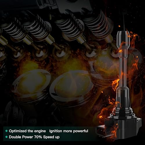 Miniatura 3 de SCITOO Bobinas de encendido Paquete de bobinas de iridio bujías para Nissan para Altima Cube Rogue Sentra Versa NV200 1.6L 1.8L 2.0L L4 UF-549 C1696