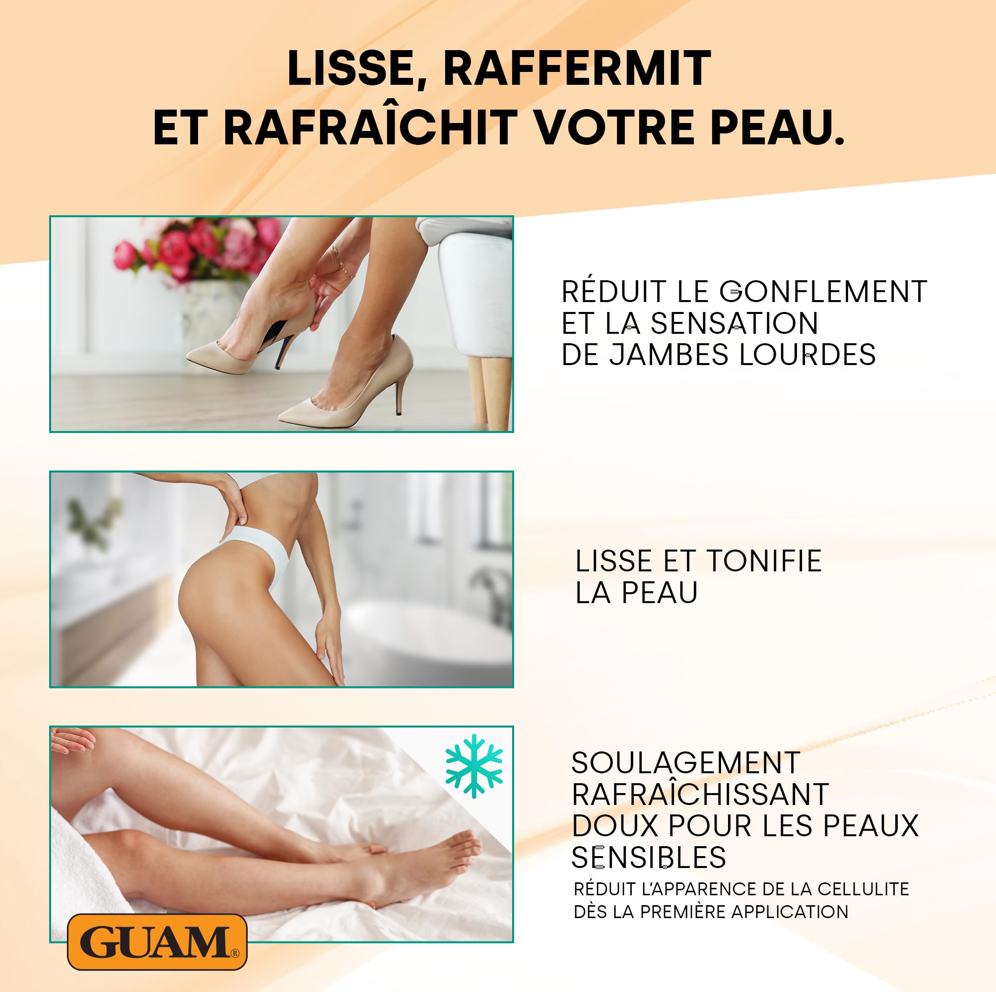 GUAM Boue d’algues 1kg Anti-cellulite Argile Raffermissante au Menthol Effet Froid Tonifie la Peau