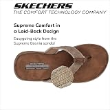 Skechers Supreme USA Men's Bosnia Flip-Flop Sandal, Tan, 12 UK - 2