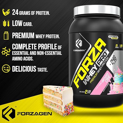 Miniatura 6 de Forzagen Proteína de suero en polvo  Batidos de proteína con 0.88oz de proteína baja en carbohidratos, sin azúcar añadido, mejor sabor de proteína