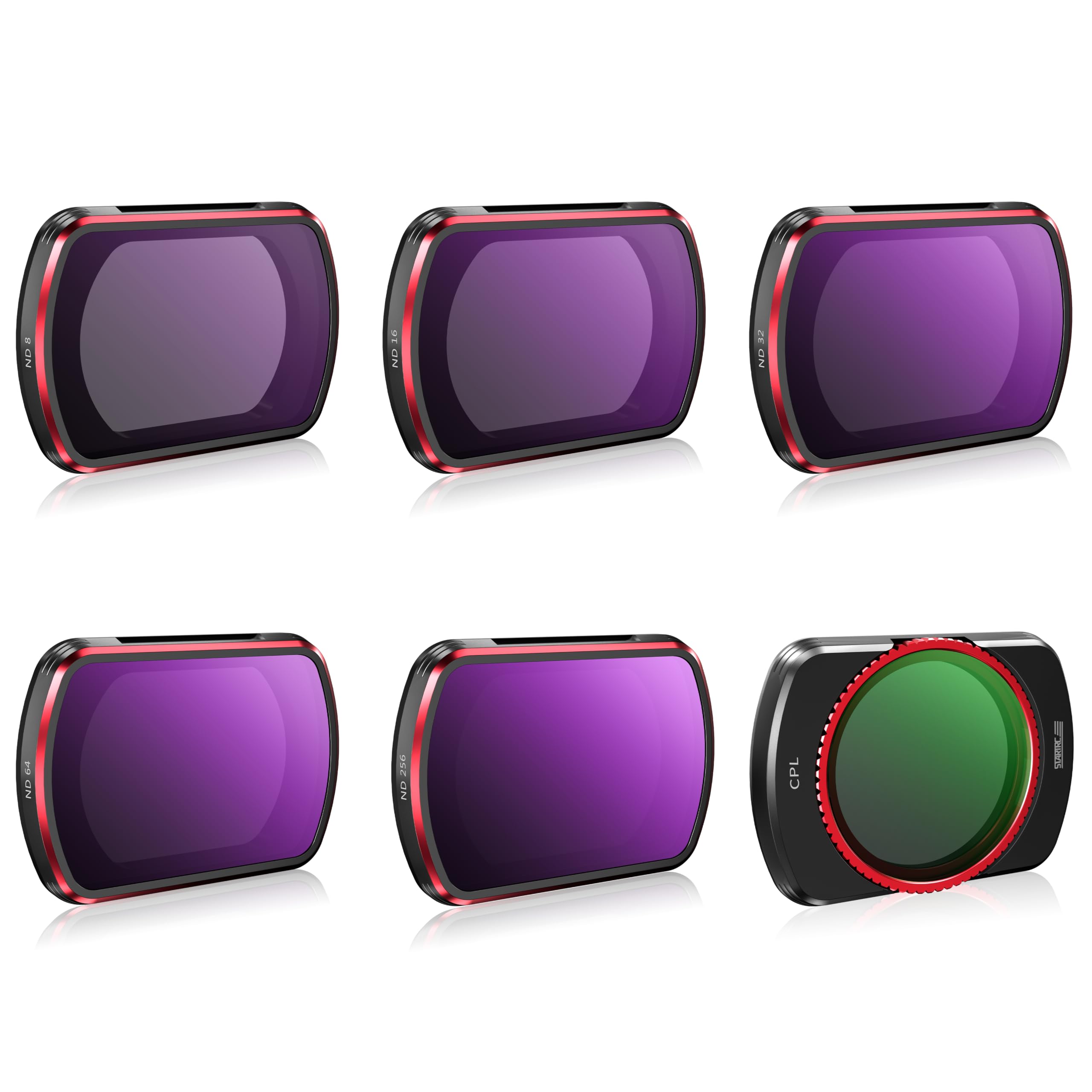 STARTRC ND Filters Set for DJI Osmo Pocket Creator Combo Accessories  Pack CPL,ND 8,16,32,64,ND256(Magnetic)(Aluminum Version)