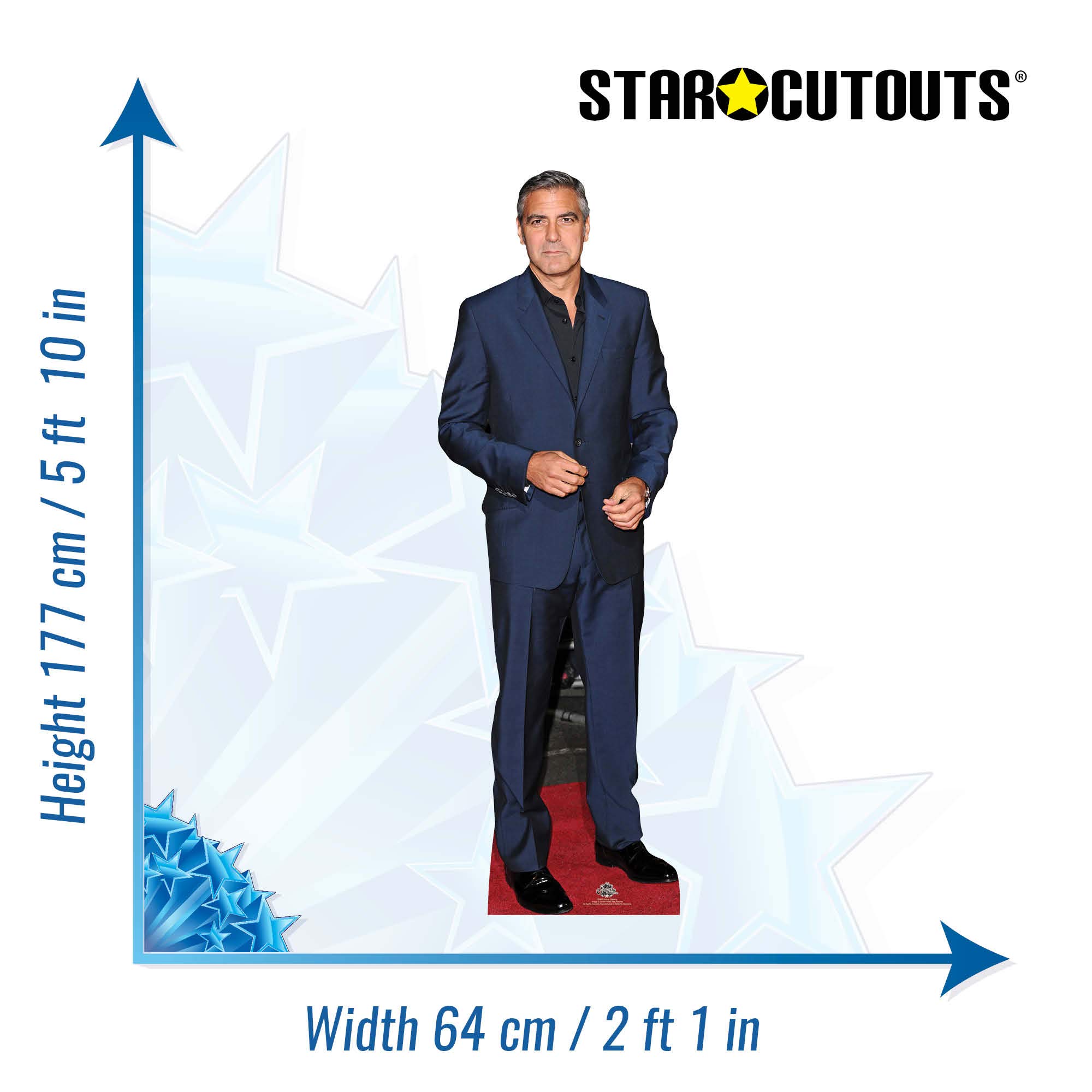 Star Cutouts-Pappaufsteller von George Clooney
