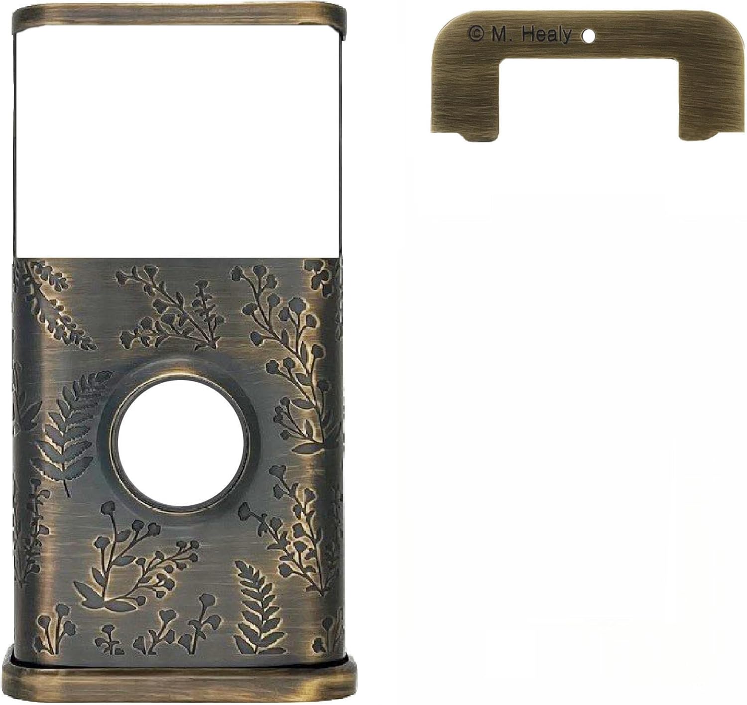 Wildflower Video Doorbell Cover (Compatible with Ring Battery Doorbell - 2024 Release) (Antique Brass)