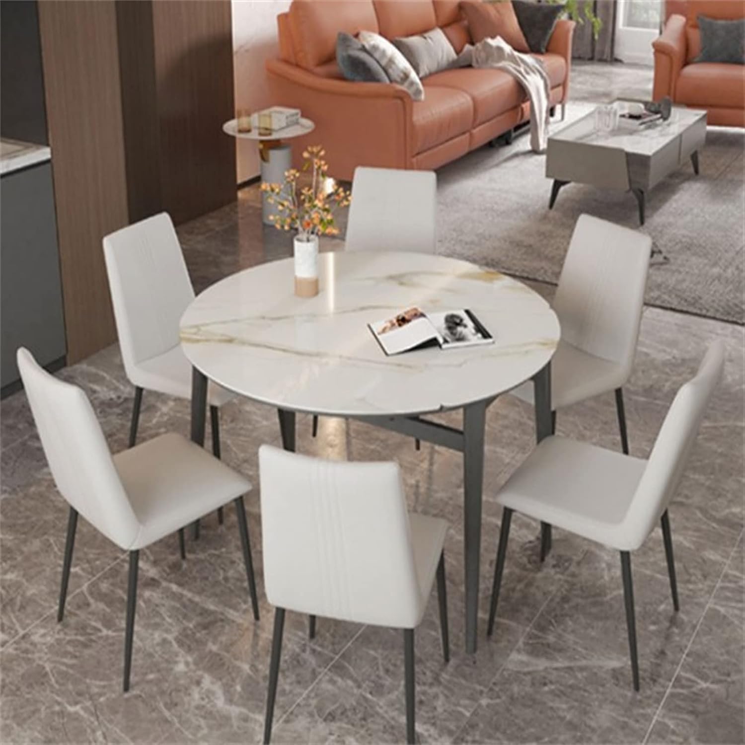 ダイニングテーブル ロックスラブガラススチールストーンダイニングテーブルモダンなミニマリスト家庭用小さなアパート望遠鏡の正方形テーブ ダイニングテーブル  ロックスラブガラススチールストーンダイニングテーブルモダンなミニマリスト家庭用小さなアパート望遠鏡の ...