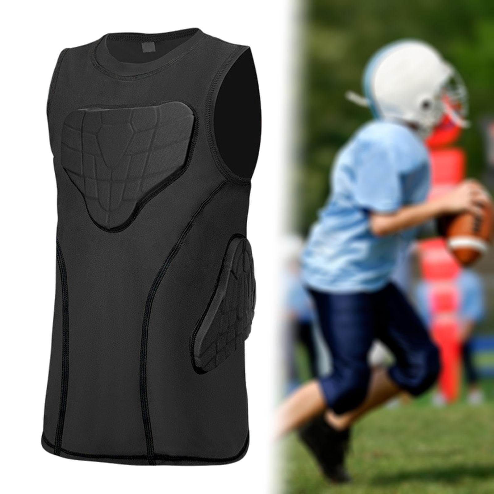 Oshhni Gilet de Protection des côtes de Football, Haut d'entraînement en Tissu, Combinaison Multifonction sans Manches, Protection de Poitrine pour