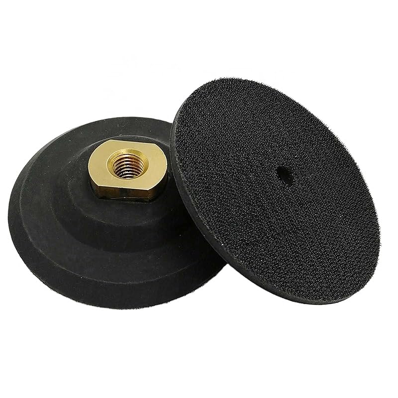 Suporte de Borracha para Boina de Polimento de 4 Pol para Esmerilhadeira, Hook-and-Loop, Rosca 5/8-11, KEEYWOLT PGJT-4