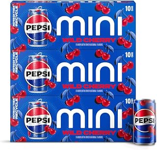 Pep Wild Cherry Mini Cans, 7.5 fl. oz., 30 Pack