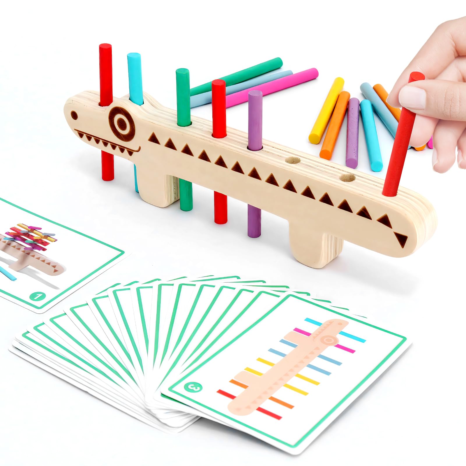 Holz Sortierspiel Ab 1 Jahr – Montessori Lernspielzeug Mit Farben & Formen