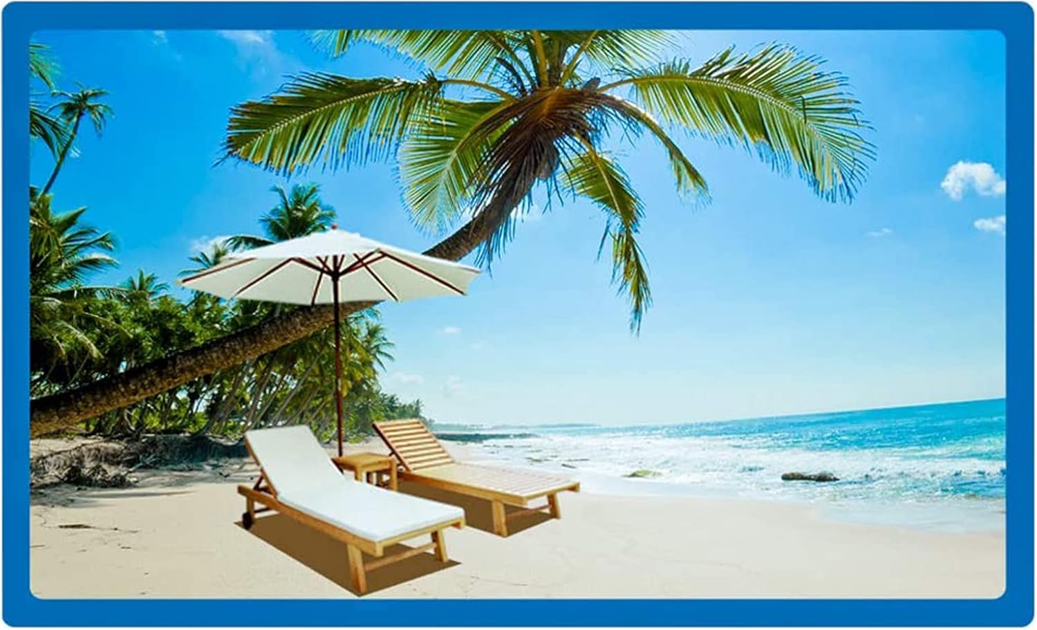 Welcome Mats with Beach Pattern Low Profile Indoor Outdoor Entryway Mat Ocean Doormat Easy Clean Entrance Mat Non Slip Rubber Back Front Door Mat Print Rug for Patio Entry High Traffic Area