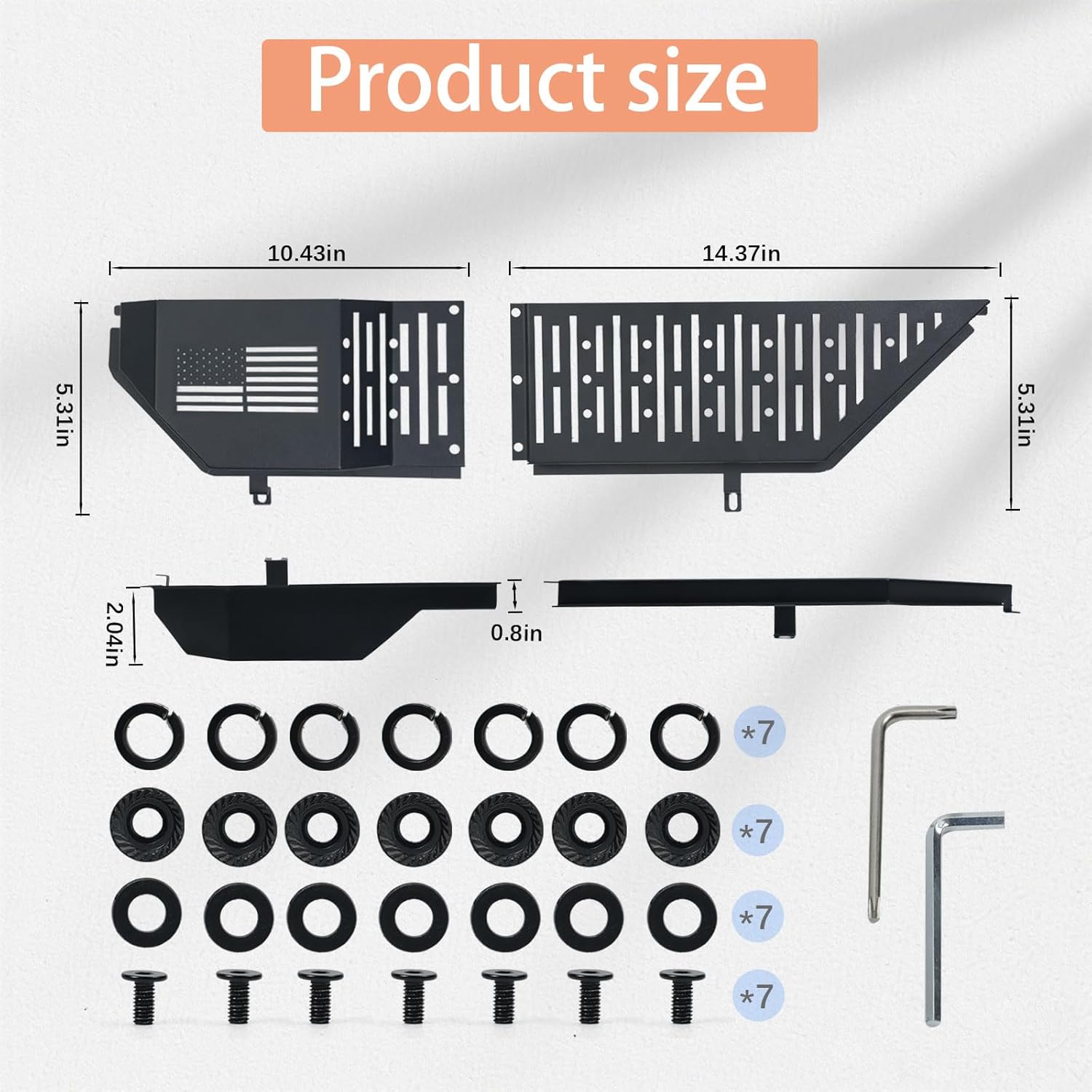 Upgraded for Jeep Wrangler accessories Metal Front Door Storage Pockets for 2018-2025 Jeep Wrangler JL JLU 4XE accessories for 2020-2025 Jeep Gladiator JT accessories Door Side Insert Organize Box