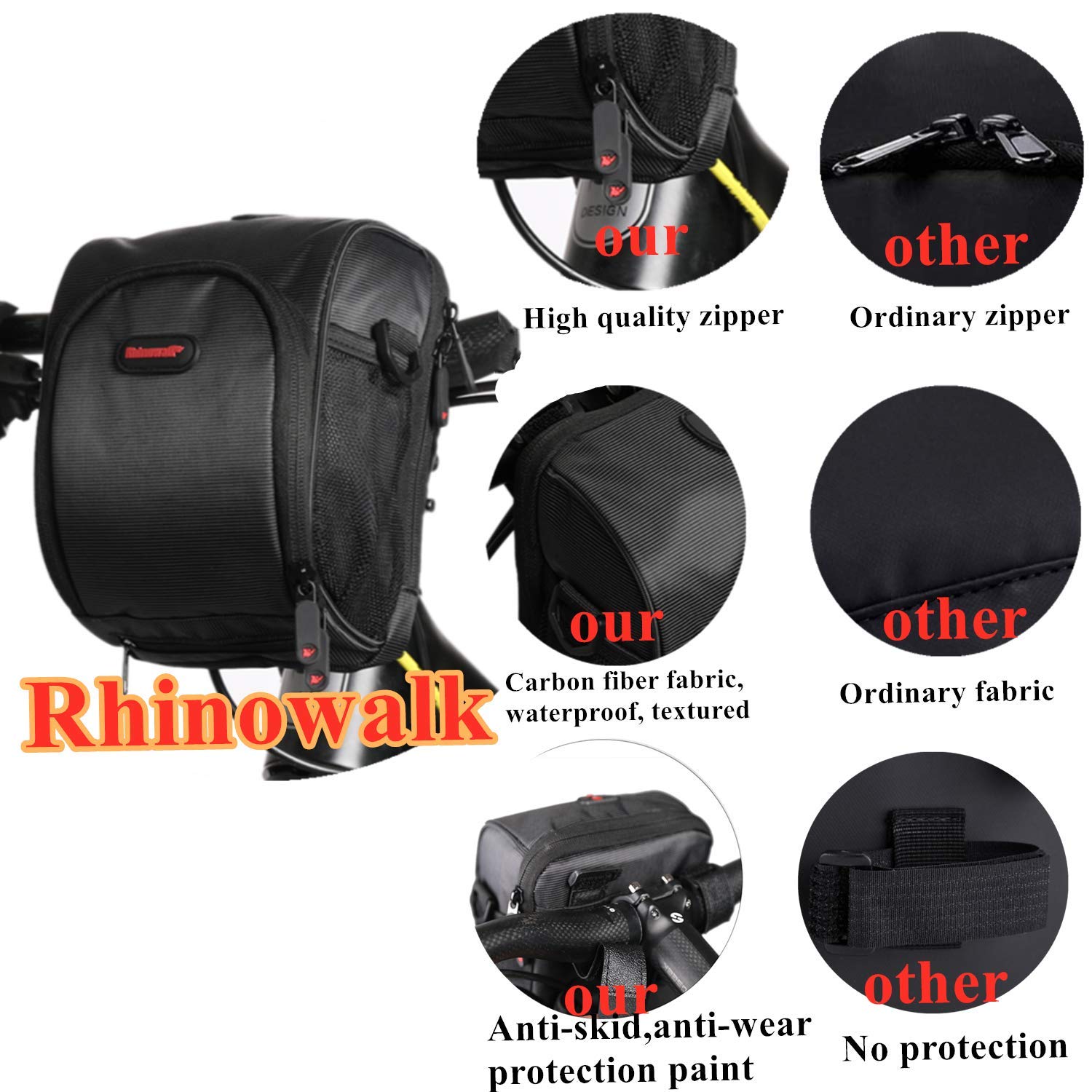 Borsa Da Manubrio Per Bici Impermeabile 3 In 1 - Per MTB, Strada, E-Bike - Foto 7